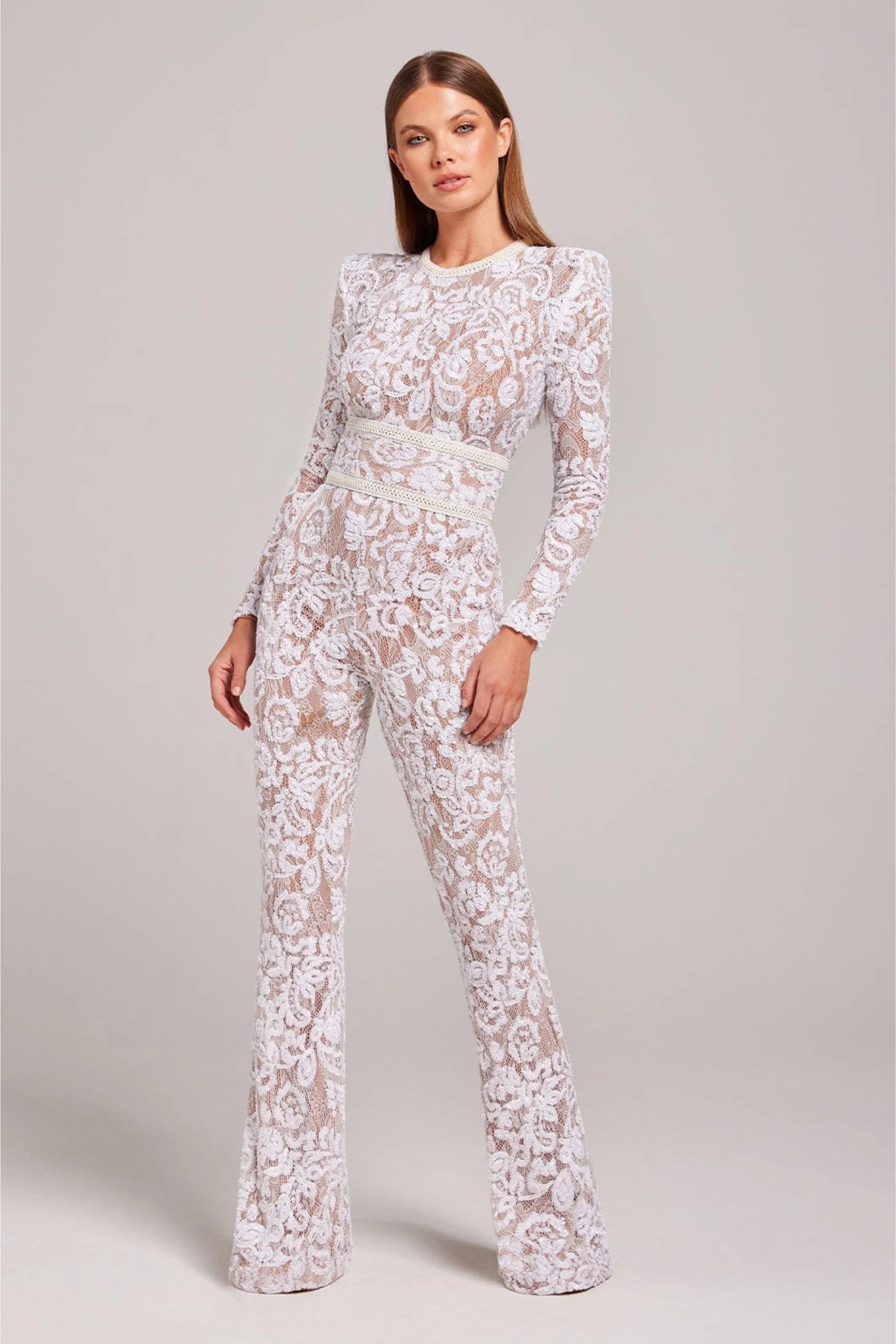 Ladies’ Lace Sequin Jumpsuit