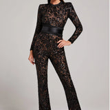 Ladies’ Lace Sequin Jumpsuit