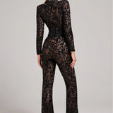 Ladies’ Lace Sequin Jumpsuit