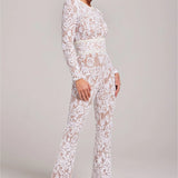 Ladies’ Lace Sequin Jumpsuit