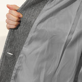 Women's Collared Single-Breasted Longline Tailored Coat