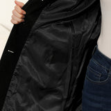 Women's Collared Single-Breasted Longline Tailored Coat