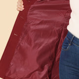 Women's Collared Single-Breasted Longline Tailored Coat