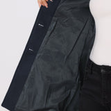 Women's Collared Single-Breasted Longline Tailored Coat