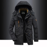 Men's Insulated Winter Parka with Adjustable Hood