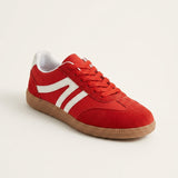 Retro Panelled Chunky Lace-Up Sneakers for Women