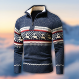 Knitted Christmas Crew Neck Sweater, Relaxed Fit