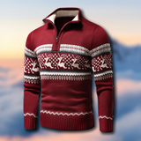 Knitted Christmas Crew Neck Sweater, Relaxed Fit