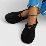 Square Toe Mary Jane Flats
