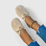 Square Toe Mary Jane Flats