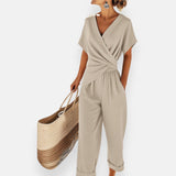 V-Neck Wrap Jumpsuit