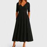 Wrap Waist Midi Dress