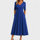 Wrap Waist Midi Dress