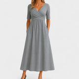 Wrap Waist Midi Dress