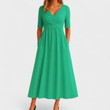 Wrap Waist Midi Dress