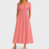 Wrap Waist Midi Dress