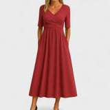 Wrap Waist Midi Dress