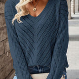 Women's Navy Autumn Relaxed Fit Jumper