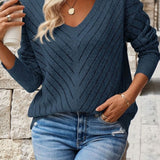Women's Navy Autumn Relaxed Fit Jumper