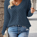 Women's Navy Autumn Relaxed Fit Jumper