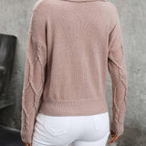 Women's Black Autumn Cable Knit Jumper
