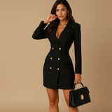 Women's Double-Breasted Blazer Mini Dress