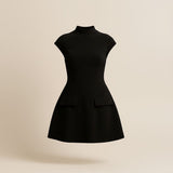 Women's High Neck Sleeveless Mini Dress