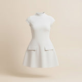 Women's High Neck Sleeveless Mini Dress