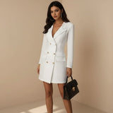 Women's Double-Breasted Blazer Mini Dress
