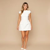 Women's High Neck Sleeveless Mini Dress